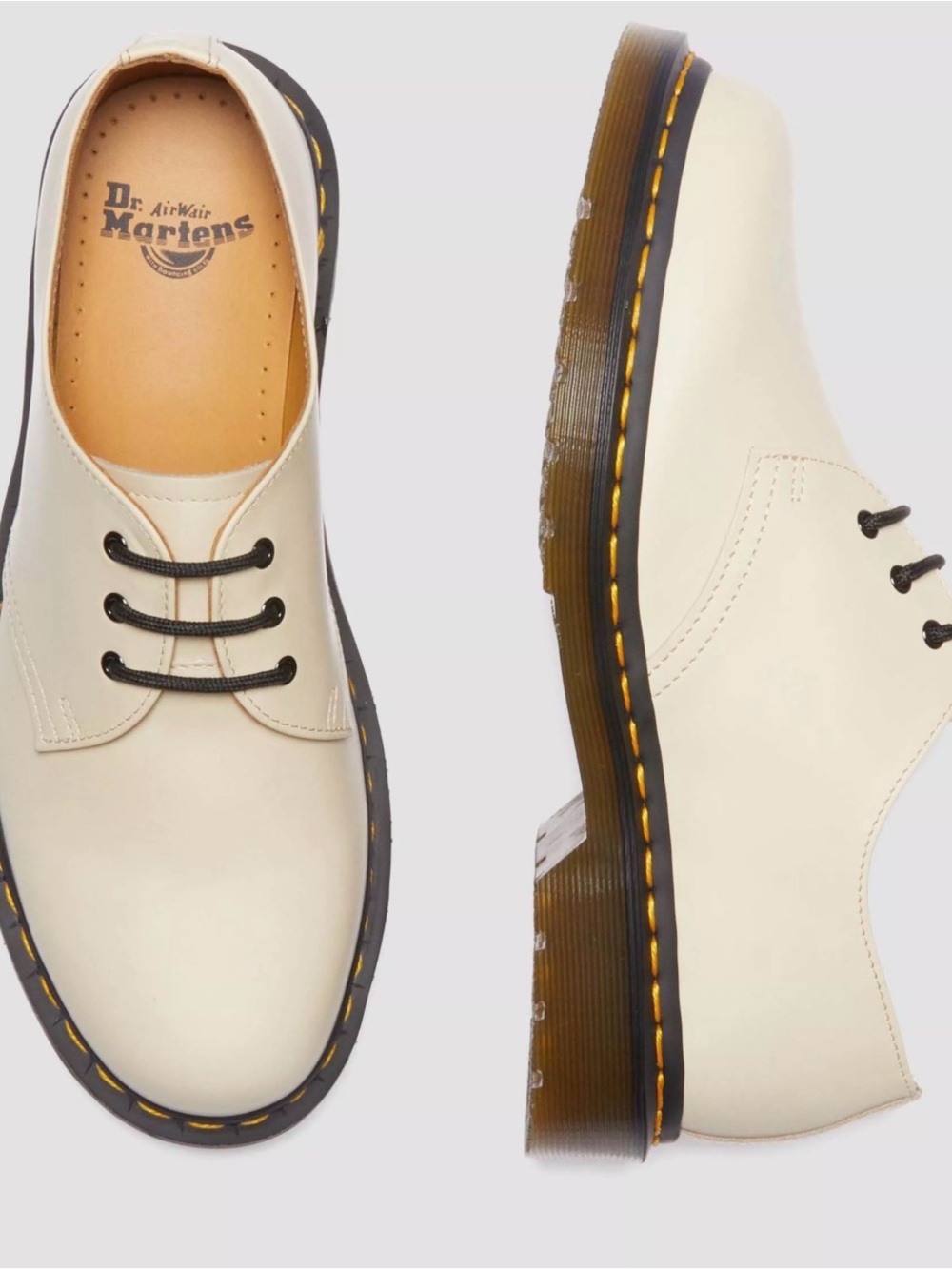 NWOB Dr. Martens Cream 1461 Smooth Leather Oxford Shoes Men’s 10 Women’s 11